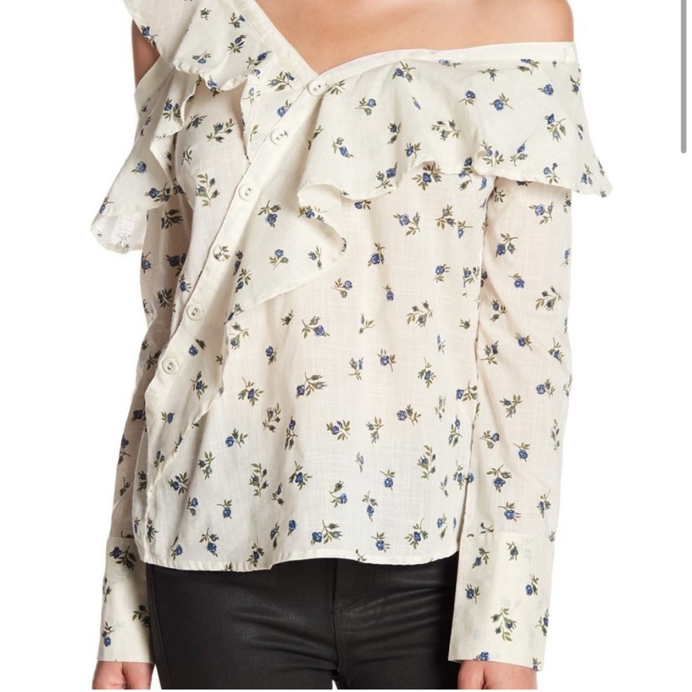 Paige Marlow Blouse Top Blue Prairie, M